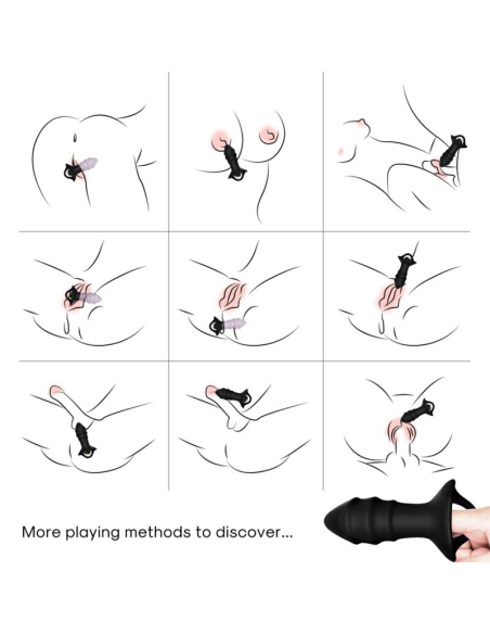 ARMONY Kylin Dedal Vibrador & Plug Anal Control Remoto Negro - Placer Versátil y Estimulante