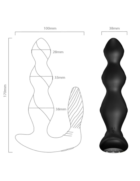ARMONY Manfun - Vibrador y Plug Anal Control Remoto Negro para Doble Placer y Estimulación
