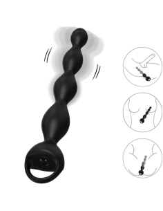 ARMONY Vibrador Dedal Plug Anal Negro - Doble Estimulación y Placer Inigualable