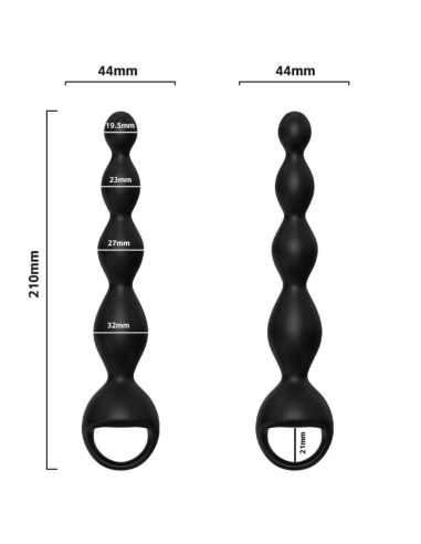ARMONY Vibrador Dedal Plug Anal Negro - Doble Estimulación y Placer Inigualable