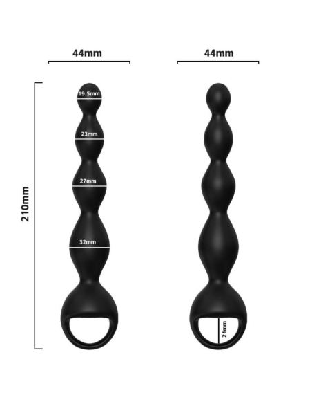 ARMONY Vibrador Dedal Plug Anal Negro - Doble Estimulación y Placer Inigualable