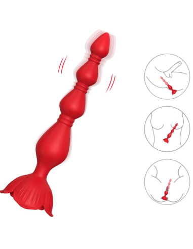 ARMONY Rosa Vibrador Pagoda & Plug Anal Rojo - Placer Versátil y Estimulante
