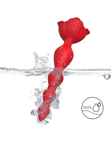 ARMONY Rosa Vibrador Pagoda & Plug Anal Rojo - Placer Versátil y Estimulante