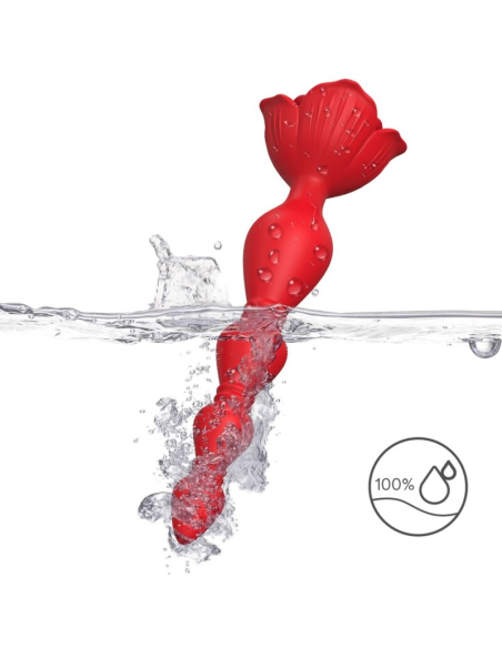 ARMONY Rosa Vibrador Pagoda & Plug Anal Rojo - Placer Versátil y Estimulante