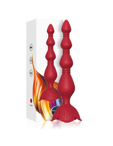 ARMONY Rosa Vibrador Pagoda & Plug Anal Rojo - Placer Versátil y Estimulante