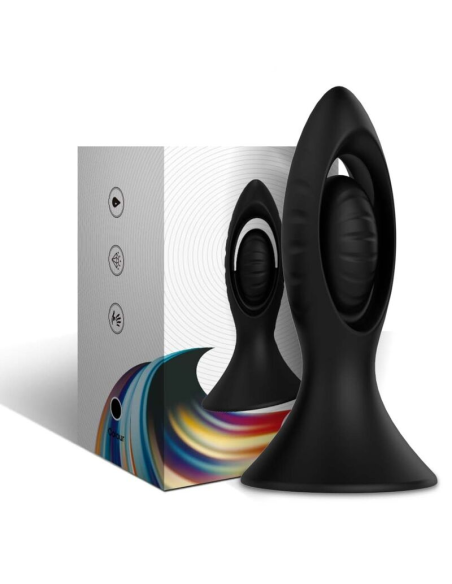ARAMONY: Vibrador y Plug Anal de Silicona Negro - Doble Estimulación y Placer Intenso