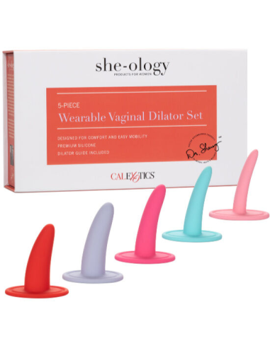 CALEXOTICS - Kit 5PC Dilatadores Vaginales y Anales Multicolor | Ergonomía y Sensación Premium