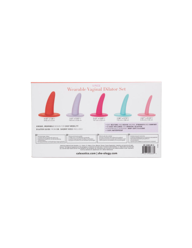 CALEXOTICS - Kit 5PC Dilatadores Vaginales y Anales Multicolor | Ergonomía y Sensación Premium