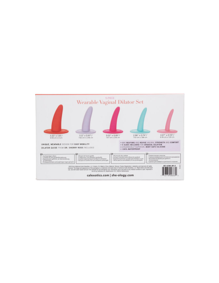 CALEXOTICS - Kit 5PC Dilatadores Vaginales y Anales Multicolor | Ergonomía y Sensación Premium