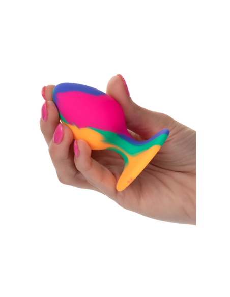 CALEXOTICS Cheeky Medium Tie-Dye Plug Anal - Placer salvaje y diseño único en silicona segura