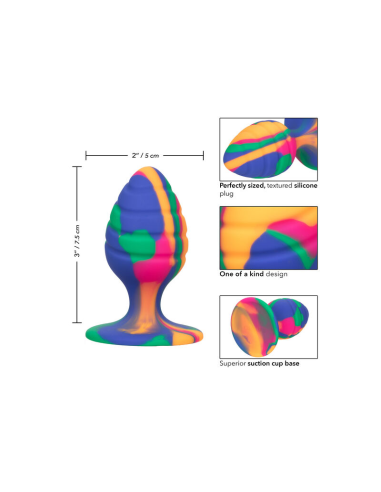California Exotics - Plug Anal Cheeky Mediano Swirl | Placer Seguro y Divertido