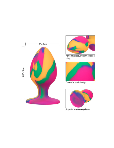 CALEXOTICS Cheeky Large Tie-Dye Plug Anal - Placer y Diversión en Silicona Segura
