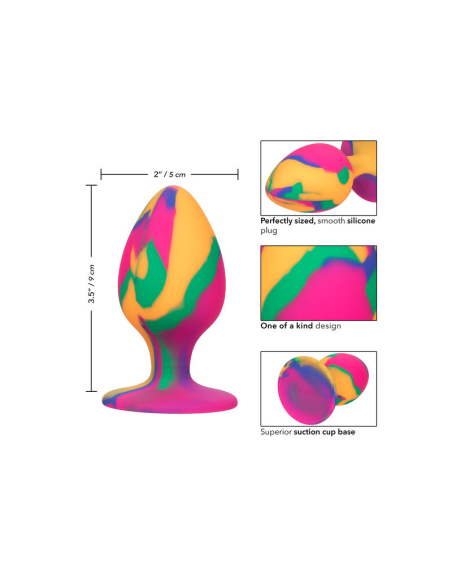 CALEXOTICS Cheeky Large Tie-Dye Plug Anal - Placer y Diversión en Silicona Segura