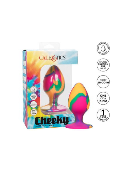 CALEXOTICS Cheeky Large Tie-Dye Plug Anal - Placer y Diversión en Silicona Segura