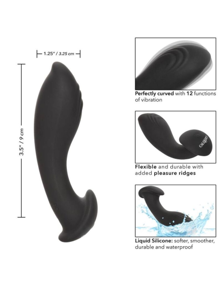 CALEXOTICS - LIQUID SILICONE FLEX PROBE: Sonda Anal Ergonómica con 12 Vibraciones para Placer Intenso y Comodidad Premium