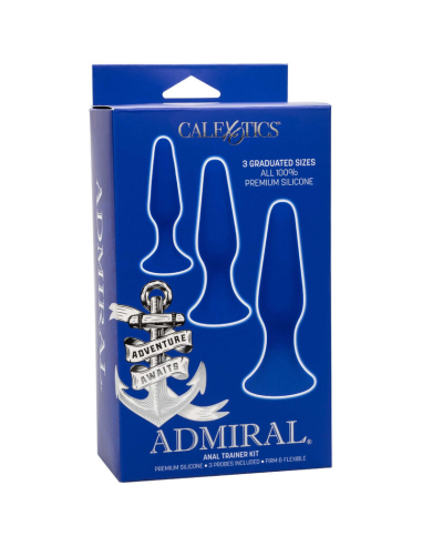 CALEXOTICS - ADMIRAL KIT 3 PLUG ANAL AZUL | SexPlace.MX