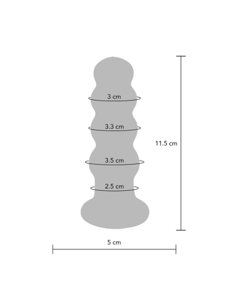 TOYJOY Buttocks - Buttplug de Vidrio Vibrante con 5 Modos de Vibración | Placer Anal Premium