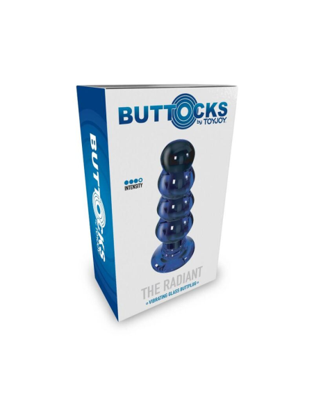 TOYJOY Buttocks - Buttplug de Vidrio Vibrante con 5 Modos de Vibración | Placer Anal Premium