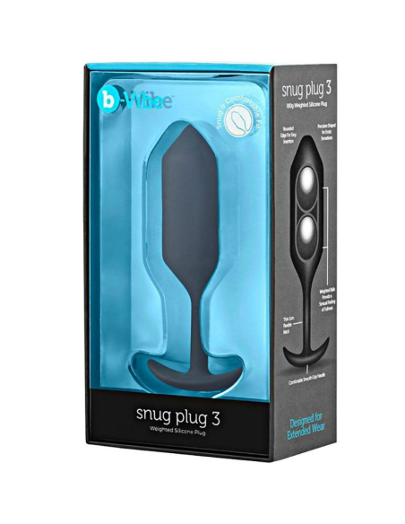 B-VIBE Snug Plug 3 - Plug Anal Ultra Confortable y Discreto para Mejora del Placer