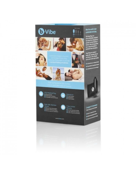 B-VIBE Snug Plug 4 Negro | Placer Anal Confortable y Discreto - 100% Body Safe