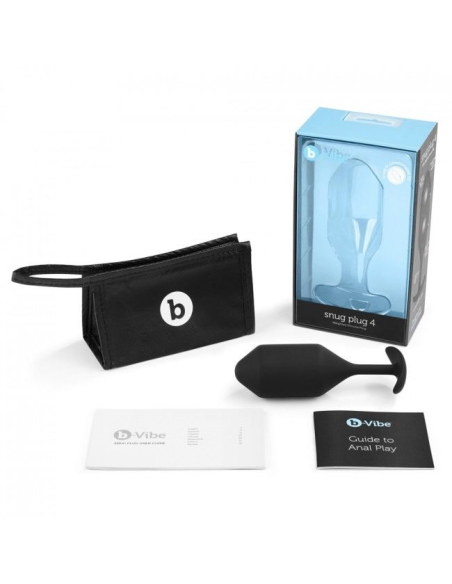 B-VIBE Snug Plug 4 Negro | Placer Anal Confortable y Discreto - 100% Body Safe