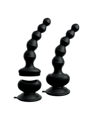 3SOME - Wall Banger Beads Negro: Vibrador Multifunción con Control Remoto y Succión | ¡Explora Nuevas Sensaciones!