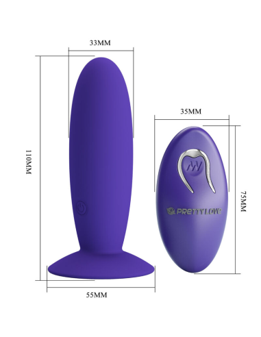 Pretty Love - Youth Plug Anal Vibrador Control Remoto Violeta
