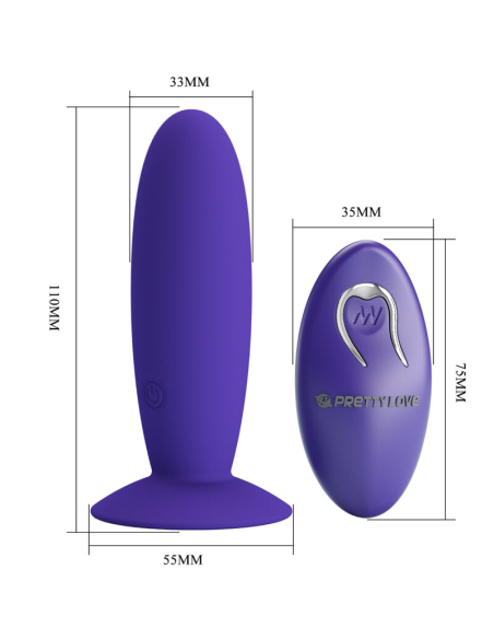 Pretty Love - Youth Plug Anal Vibrador Control Remoto Violeta