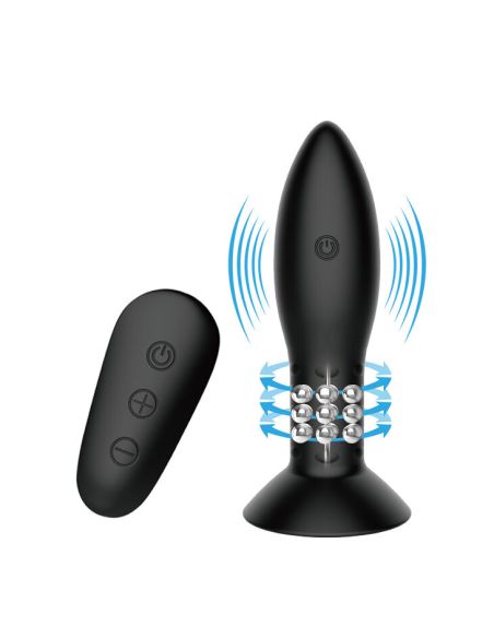 MR PLAY - Plug Anal con Bolas Rotatorias y Control Remoto | Placer Inigualable y Estimulación Profunda