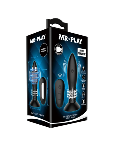 MR PLAY - Plug Anal con Bolas Rotatorias y Control Remoto | Placer Inigualable y Estimulación Profunda
