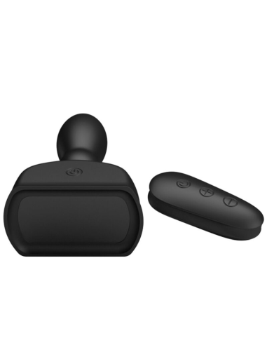 MR PLAY - Plug Anal Hinchable Negro Control Remoto con Vibración y Presión Extra - Placer Inigualable