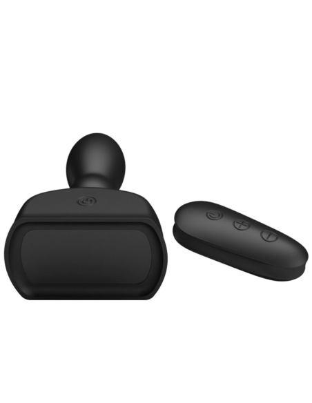 MR PLAY - Plug Anal Hinchable Negro Control Remoto con Vibración y Presión Extra - Placer Inigualable
