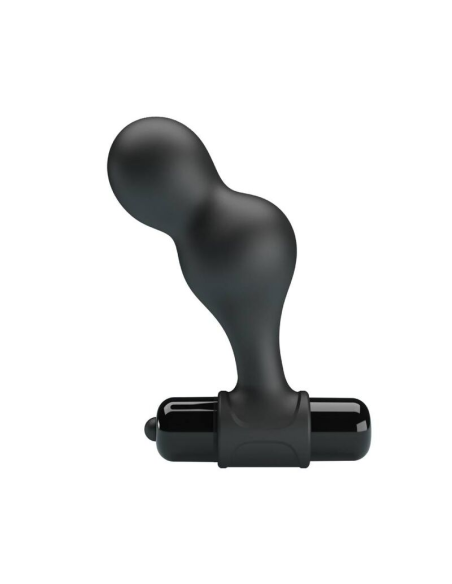MR PLAY - Plug Anal Vibrador de Silicona Negro | 10 Funciones de Vibración y Alta Calidad