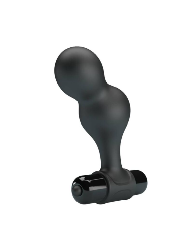 MR PLAY - Plug Anal Vibrador de Silicona Negro | 10 Funciones de Vibración y Alta Calidad