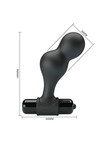 MR PLAY - Plug Anal Vibrador de Silicona Negro | 10 Funciones de Vibración y Alta Calidad
