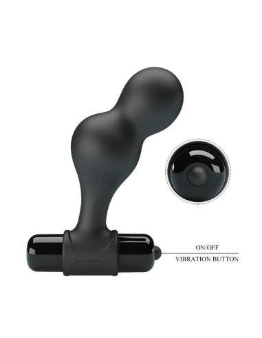 MR PLAY - Plug Anal Vibrador de Silicona Negro | 10 Funciones de Vibración y Alta Calidad