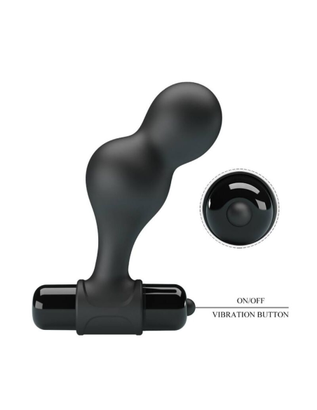 MR PLAY - Plug Anal Vibrador de Silicona Negro | 10 Funciones de Vibración y Alta Calidad