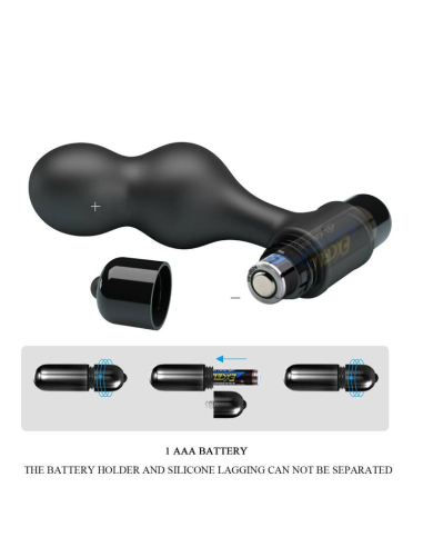 MR PLAY - Plug Anal Vibrador de Silicona Negro | 10 Funciones de Vibración y Alta Calidad