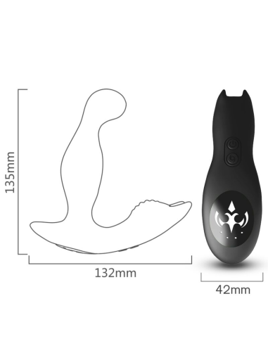 ARMONY Bat King - Vibrador Anal Prostático Rotador Control Remoto Negro | 9 Modos de Vibración y Sumergible
