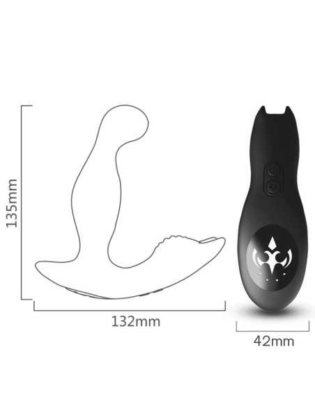 ARMONY Bat King - Vibrador Anal Prostático Rotador Control Remoto Negro | 9 Modos de Vibración y Sumergible