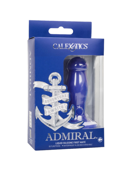 CALEXOTICS - Admiral First Mate Plug Anal Vibrador Azul | 10 Modos de Vibración & Silicona Impermeable