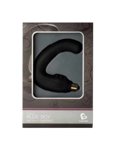 ROCKS-OFF Rude-Boy: Masajeador del Punto G Masculino 7 Velocidades, Estimulador Prostatico, 100% Acuático