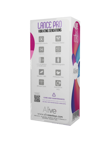 ALIVE - LANCE PRO Estimulador & Vibrador Anal Rosa | SexPlace.MX
