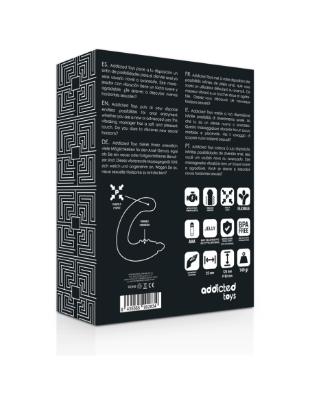 ADDICTED TOYS - Masajeador Anal Negro | SexPlace.MX