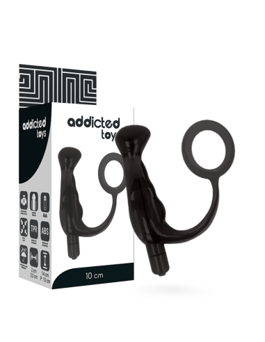 ADDICTED TOYS - Vibrador Prostático Negro 10 Cm | SexPlace.MX