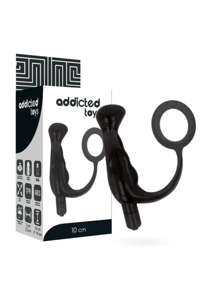ADDICTED TOYS - Vibrador Prostático Negro 10 Cm | SexPlace.MX