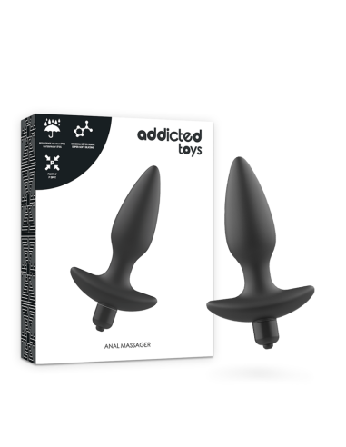ADDICTED TOYS - Masajeador Plug Anal Con Vibración Negro | SexPlace.MX
