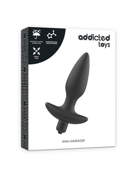 ADDICTED TOYS - Masajeador Plug Anal Con Vibración Negro | SexPlace.MX