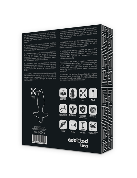 ADDICTED TOYS - Masajeador Plug Anal Con Vibración Negro | SexPlace.MX