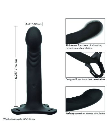 CALExotics Boundless - Arnes Recargable Multiposición con 10 Funciones de Vibración y Estimulación Intensa